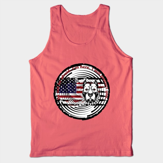 pitbull, dog, american flag Tank Top by Greenmillion